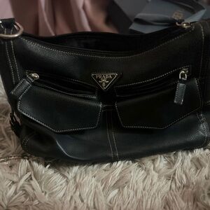 Prada Black Leather Purse